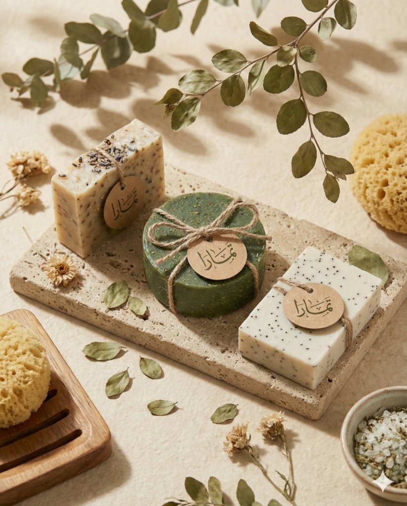 عملية صنع صابون تمارا الطبيعي
